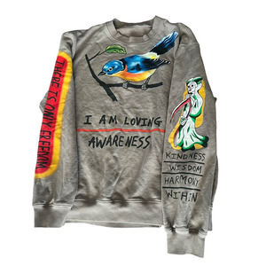 NAGRI I Am Loving Awareness Sweatshirt Crew Neck Pullover Men Women